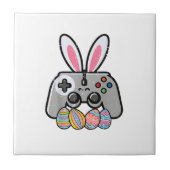 Easter Gaming Controller Bunny Ears Boys Kids Yout タイル (正面)