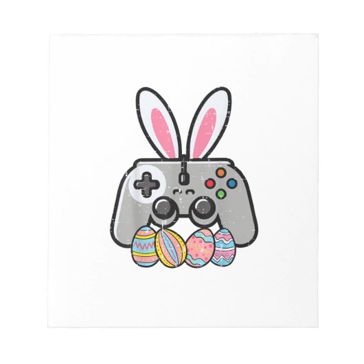 Easter Gaming Controller Bunny Ears Boys Kids Yout ノートパッド (正面)