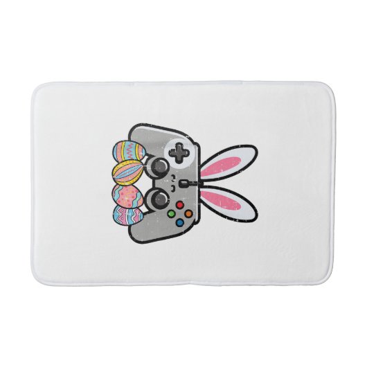 Easter Gaming Controller Bunny Ears Boys Kids Yout バスマット (正面)