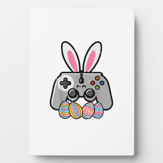 Easter Gaming Controller Bunny Ears Boys Kids Yout フォトプラーク (正面)