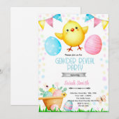 Easter Gender Reveal Party Invitation 招待状 (正面/裏面)