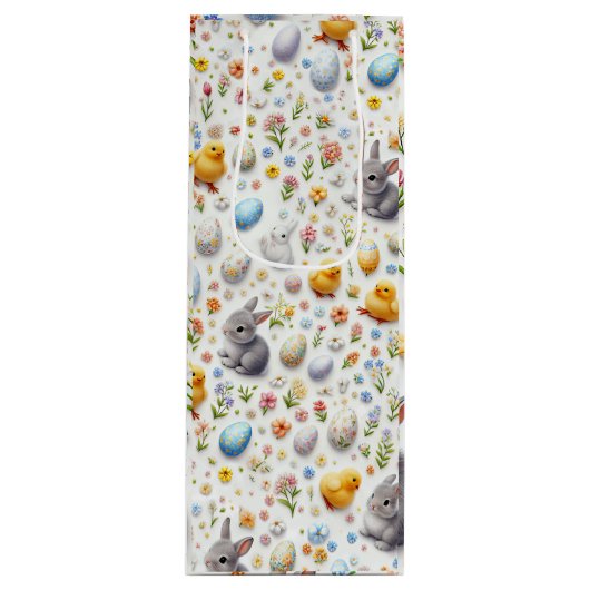 Easter Gift Bag – Festive Spring Gift  ワインギフトバッグ (正面)