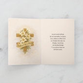 Easter Gold  Cross Lilies He is Risen シーズンカード (内部)