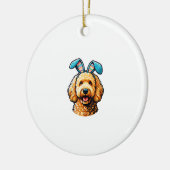 Easter Goldendoodle Dog Wearing Bunny Ears, Easter セラミックオーナメント (左)