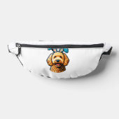 Easter Goldendoodle Dog Wearing Bunny Ears, Easter ファニーパック (レイダウン)