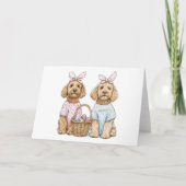 Easter Goldendoodle Dogs カード (正面)