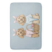 Easter Goldendoodle Dogs バスマット (正面縦)