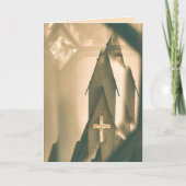 Easter, Good Friday, Blessings with church & cross カード (正面)