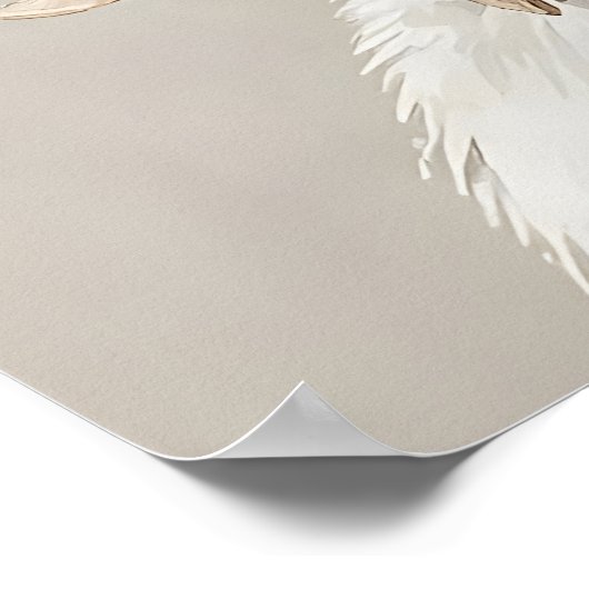 Easter Goose In A Hat With A Bow Print, Spring ポスター (角)