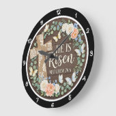 Easter Grace He Is Risen ラージ壁時計 (傾斜)