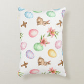 Easter Grace – Seamless Pastel Bunny & Cross Patte アクセントクッション (正面(垂直))