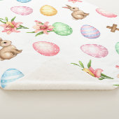 Easter Grace – Seamless Pastel Bunny & Cross Patte シェルパブランケット (3/4)
