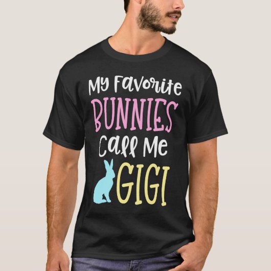 Easter Grandma My Favorite Bunnies Call Me Gigi Tシャツ (正面)
