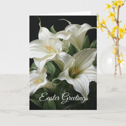 Easter Greeting Card Easter Lily カード (黄色い花)