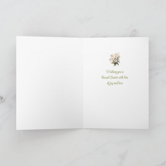 Easter Greeting Card Easter Lily カード (内部)
