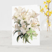 Easter Greeting Card Lily カード (黄色い花)