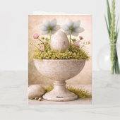 Easter Greeting Card Minimal Floral Spring サンキューカード (裏面)