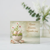 Easter Greeting Card Minimal Floral Spring ポストカード (スタンド正面)