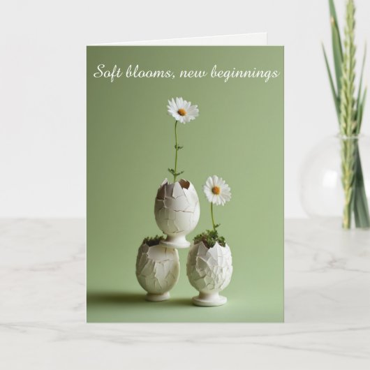 Easter Greeting Card Soft Spring Minimal サンキューカード (正面)