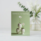 Easter Greeting Card Soft Spring Minimal ポストカード (スタンド正面)