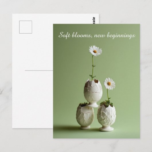 Easter Greeting Card Soft Spring Minimal ポストカード (正面/裏面)