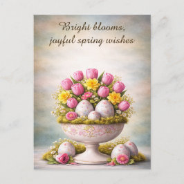 Easter Greeting Card Tulips Floral Spring ポストカード