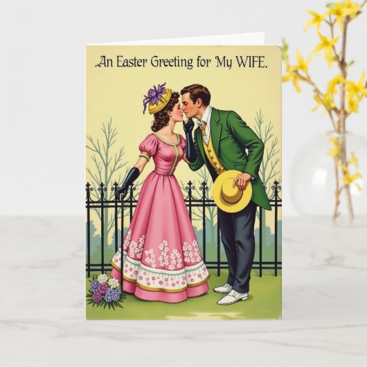 Easter Greeting For My Wife Card カード (黄色い花)