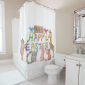 Easter Greeting Painted by Animals シャワーカーテン (インサイチュ)