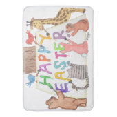 Easter Greeting Painted by Animals バスマット (正面縦)