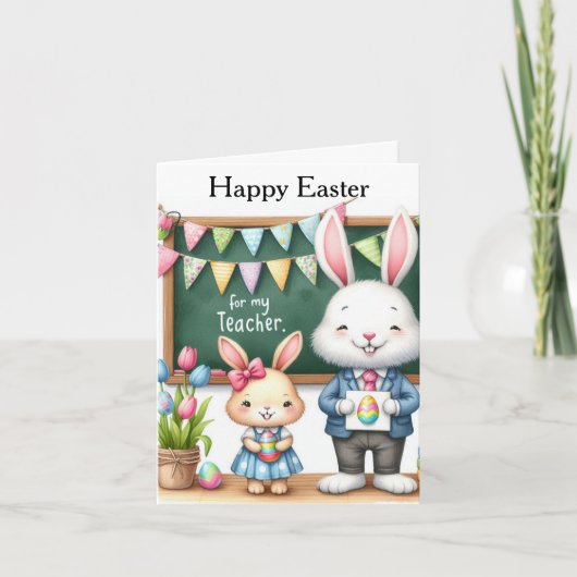 Easter Greetings for Teacher From Kids  シーズンカード (正面)