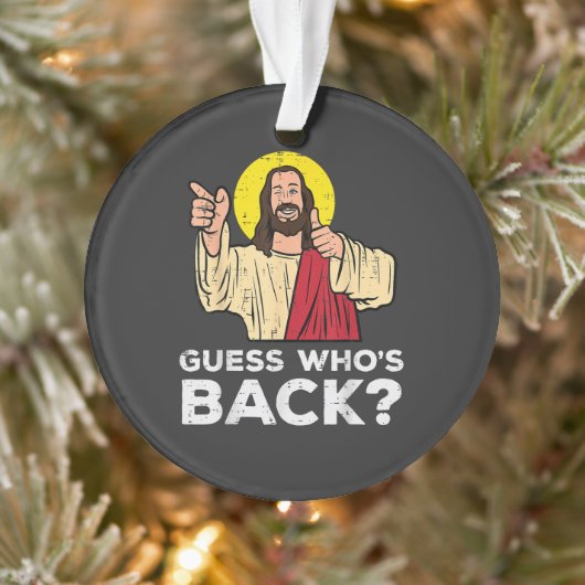 Easter Guess Whos Back Jesus Funny Religious オーナメント (ツリー)
