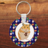 Easter Hamster with Chocolate Eggs  キーホルダー (裏面)