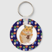 Easter Hamster with Chocolate Eggs  キーホルダー (裏面)