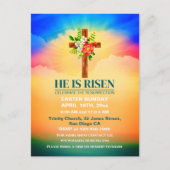 Easter He Is Risen CHURCH SERVICES Customized      シーズンポストカード (正面)