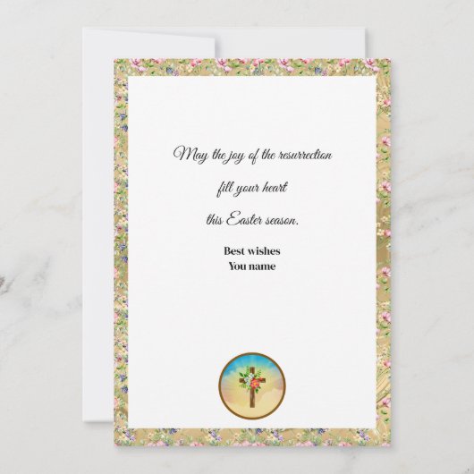 EASTER He Is Risen CHURCH SERVICES Customized 案内状 (裏面)