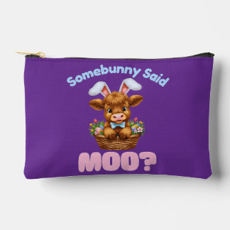 Easter Highland Cow アクセサリーポーチ