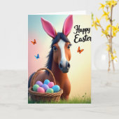 Easter Horse Celebration Card カード (黄色い花)
