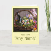 Easter Humor with Customizable Name Personalize  カード (正面)