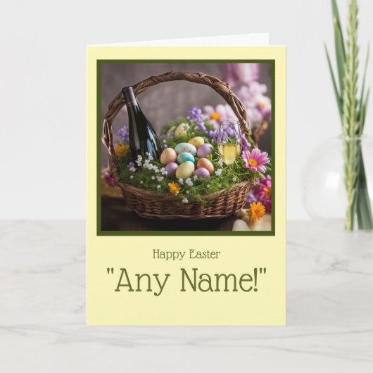 Easter Humor with Customizable Name Personalize  カード (正面)