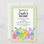Easter Invitation Egg Hunt Bunnies 招待状 (正面)