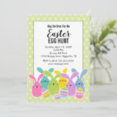 Easter Invitation Egg Hunt Bunnies 招待状 (スタンド正面)