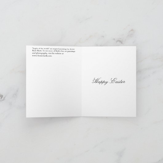 Easter Jesus Christ Light of the World Note Card シーズンカード (内部)