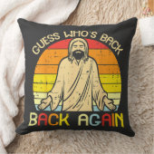 Easter Jesus Guess Whos Back Religious Christian クッション (ブランケット)