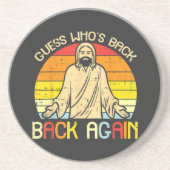 Easter Jesus Guess Whos Back Religious Christian コースター (正面)