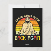 Easter Jesus Guess Whos Back Religious Christian シーズンカード (裏面)