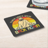 Easter Jesus Guess Whos Back Religious Christian スクエアペーパーコースター (アングル)
