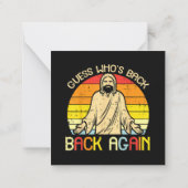 Easter Jesus Guess Whos Back Religious Christian ノートカード (裏面)