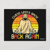 Easter Jesus Guess Whos Back Religious Christian ポストカード (裏面)