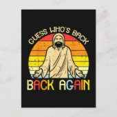 Easter Jesus Guess Whos Back Religious Christian ポストカード (正面)