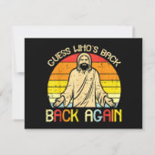Easter Jesus Guess Whos Back Religious Christian 招待状 (正面)